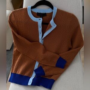 Zara Brown and Blue Women's Cardigan